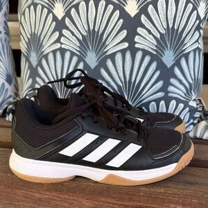 Adidas Black and White Sneakers with Gum Soles - 3.5Y
